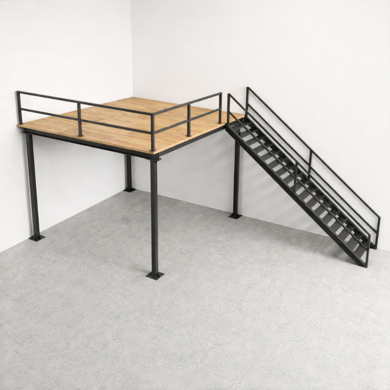 13.4 m² Mezzanine Floor System - Load Capacity: 500 kg/m²
