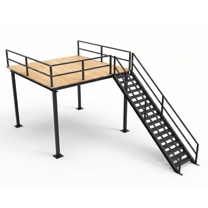 13.4 m² Mezzanine Floor System - Load Capacity: 500 kg/m²