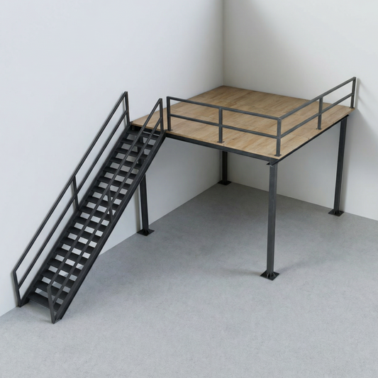 13.4 m² Mezzanine Floor System - Load Capacity: 350 kg/m²